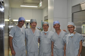 （左から）Savvas先生、高野先生、劉先生、周先生、山田先生
